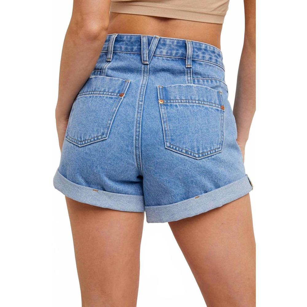 NEW BLUIVY western pocket denim shorts in light wash - Picture 2 of 5